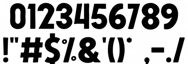 Gutter Regular Font OTHER CHARS