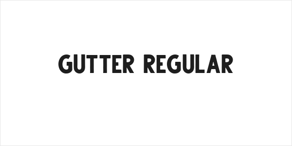 Gutter Regular Logo