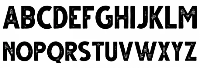 Gutter Rust Schriftart Groß