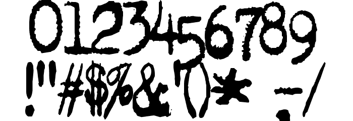 Gutter Vomit Font OTHER CHARS