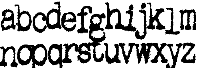 Gutter Vomit Font LOWERCASE