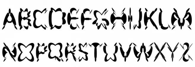 GutterflyRegular Schriftart Groß