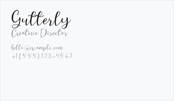 Gutterly Business Card