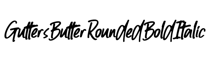 Gutters Butter Rounded Bold Italic  フリーフォントのダウンロード