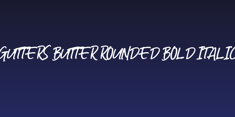 Gutters Butter Rounded Bold Italic Social Header