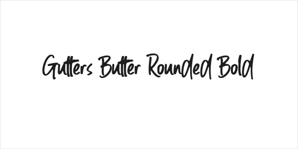 Gutters Butter Rounded Bold Logo