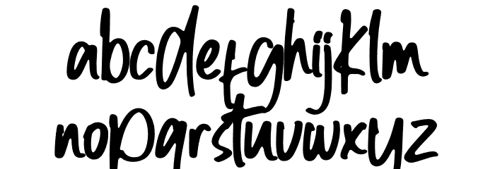 Gutters Butter Rounded Bold Font LOWERCASE