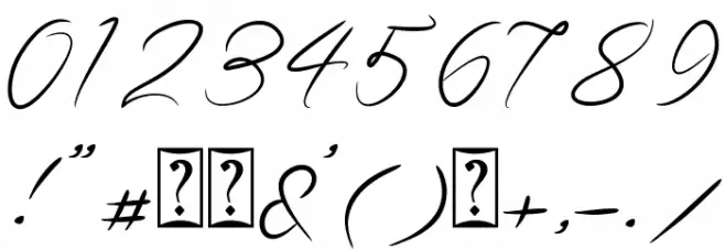 Guttime Font Alte caractere