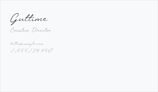 Guttime Business Card