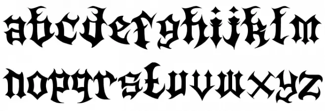 Guttural Fuentes MINÚSCULAS
