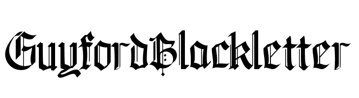 GuyfordBlackletter  नि: शुल्क फ़ॉन्ट्स डाउनलोड