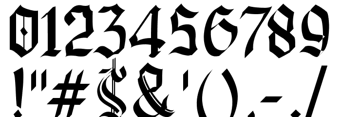 GuyfordBlackletter Font OTHER CHARS