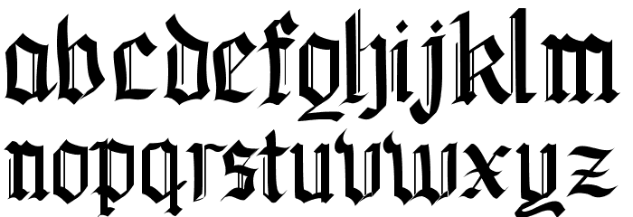 GuyfordBlackletter Font LOWERCASE