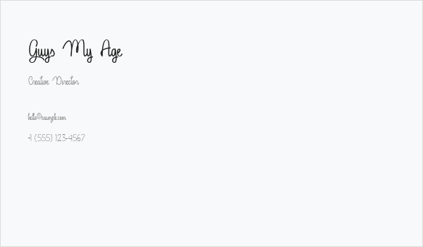 Guys My Age Business Card