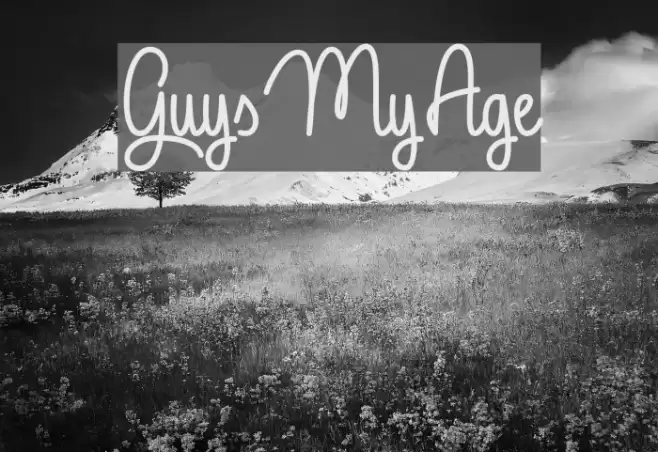 GuysMyAge Font examples