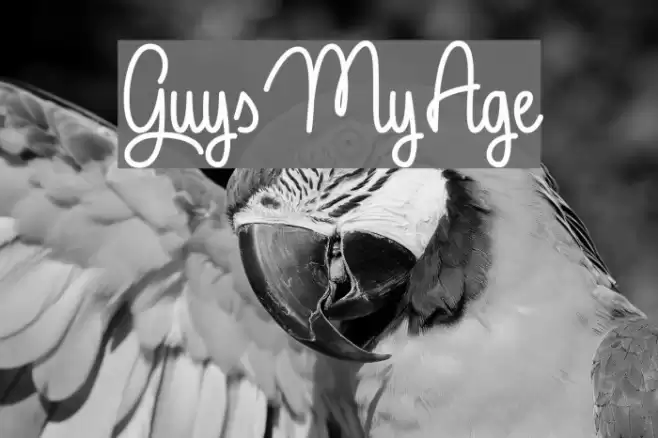 GuysMyAge Font examples