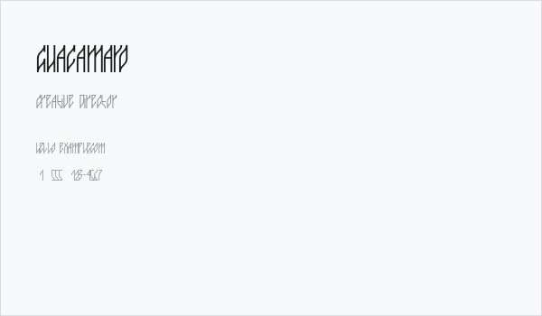 guacamayo Business Card