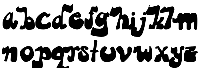 guapachosa Schriftart Kleinbuchstaben