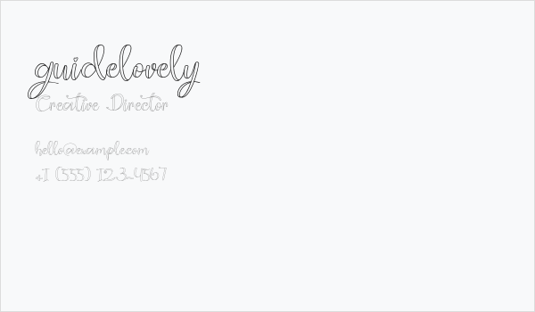 guidelovely Business Card