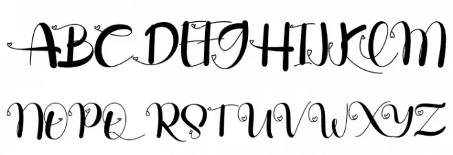 guidelovelybold Font UPPERCASE