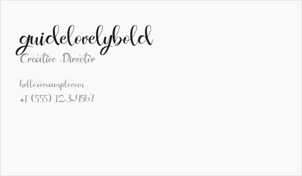 guidelovelybold Business Card