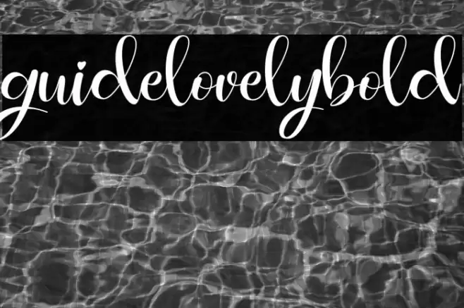 guidelovelybold Font examples