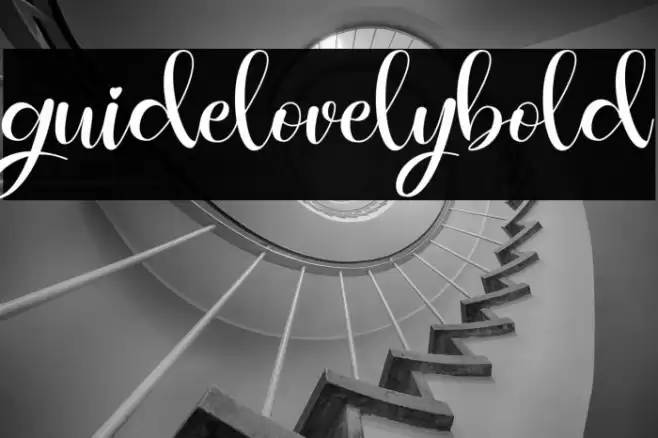 guidelovelybold Font examples