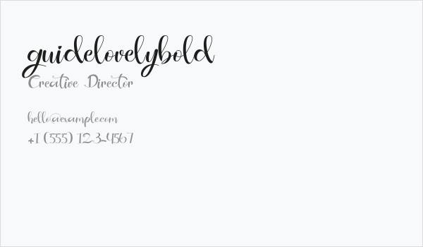 guidelovelybold Business Card