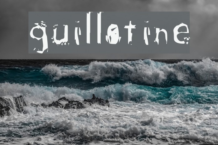guillotine Font examples