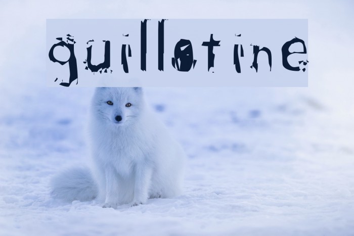guillotine Font examples