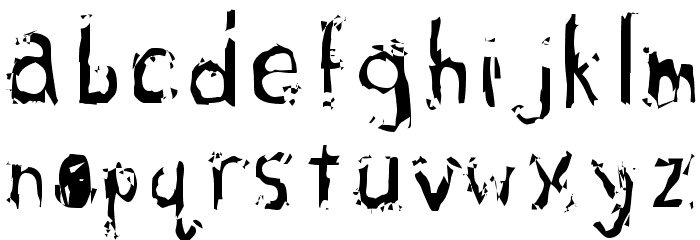 guillotine Font LOWERCASE