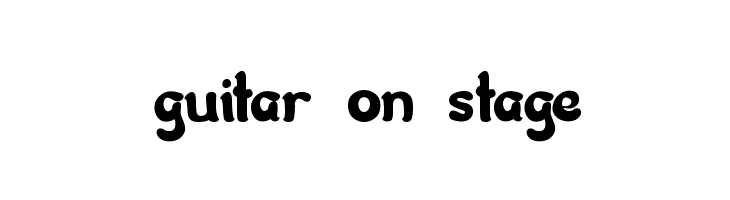 guitar on stage Font