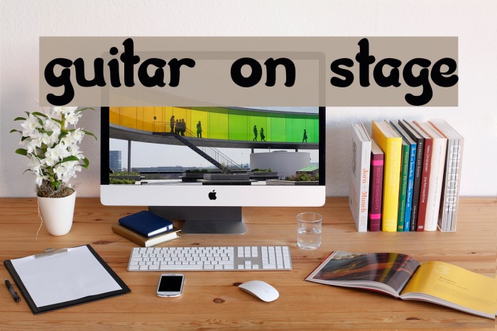 guitar on stage Font examples