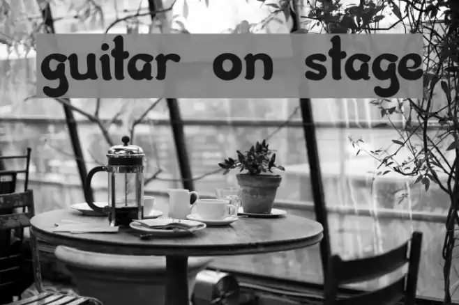 guitar on stage Font examples