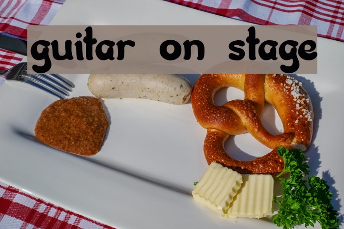 guitar on stage Font examples