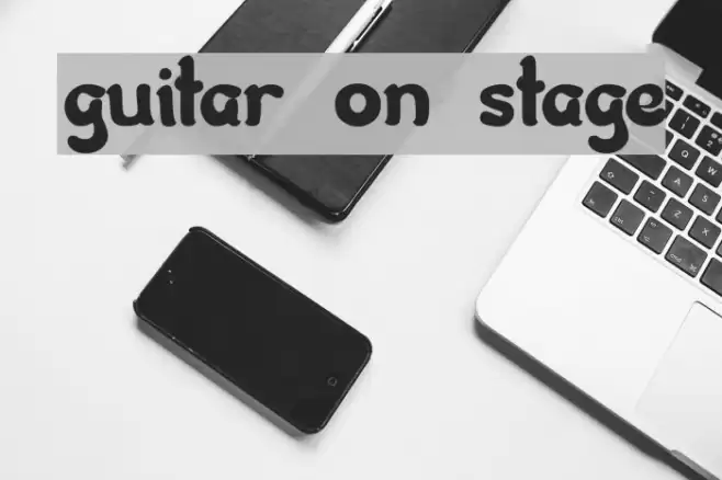 guitar on stage Font examples