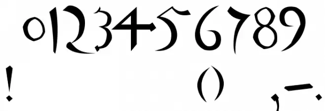 gutenberg bibelschrift Font OTHER CHARS