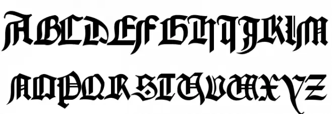 gutenberg bibelschrift Caratteri MAIUSCOLE