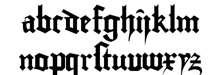 gutenberg bibelschrift Font LOWERCASE