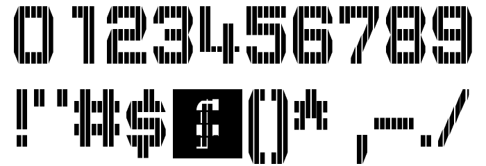 GVB Bus PID 10x7 Regular Font OTHER CHARS