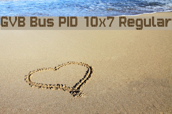 GVB Bus PID 10x7 Regular Font examples