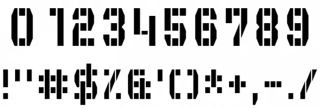 GVB Bus PID 5x3 Regular Font OTHER CHARS