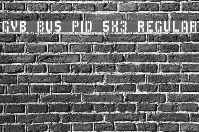 GVB Bus PID 5x3 Regular Font examples