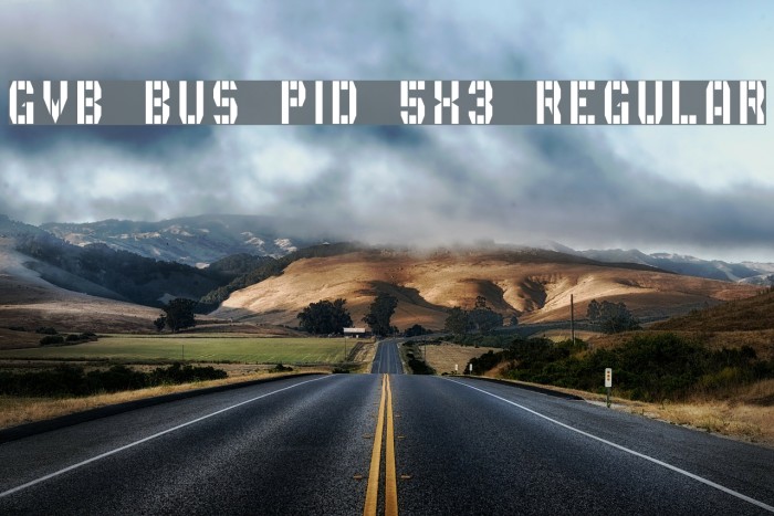 GVB Bus PID 5x3 Regular Font examples