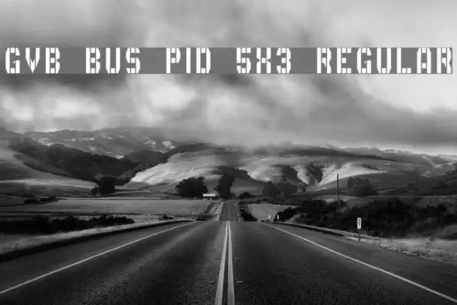 GVB Bus PID 5x3 Regular Font examples