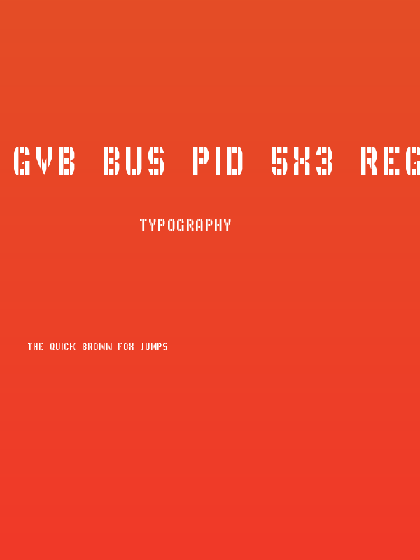 GVB Bus PID 5x3 Regular Poster