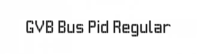 GVB Bus Pid Regular  Frei Schriftart Herunterladen
