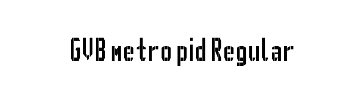 GVB metro pid Regular Font