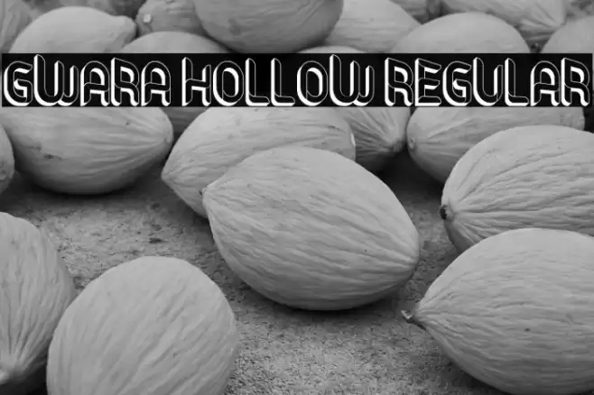 Gwara Hollow Regular Font examples