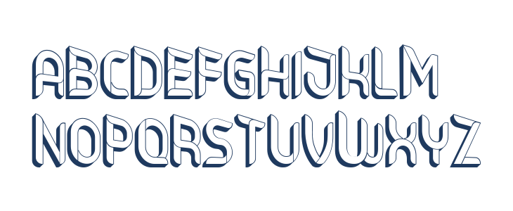 Gwara Hollow Regular Lowercase